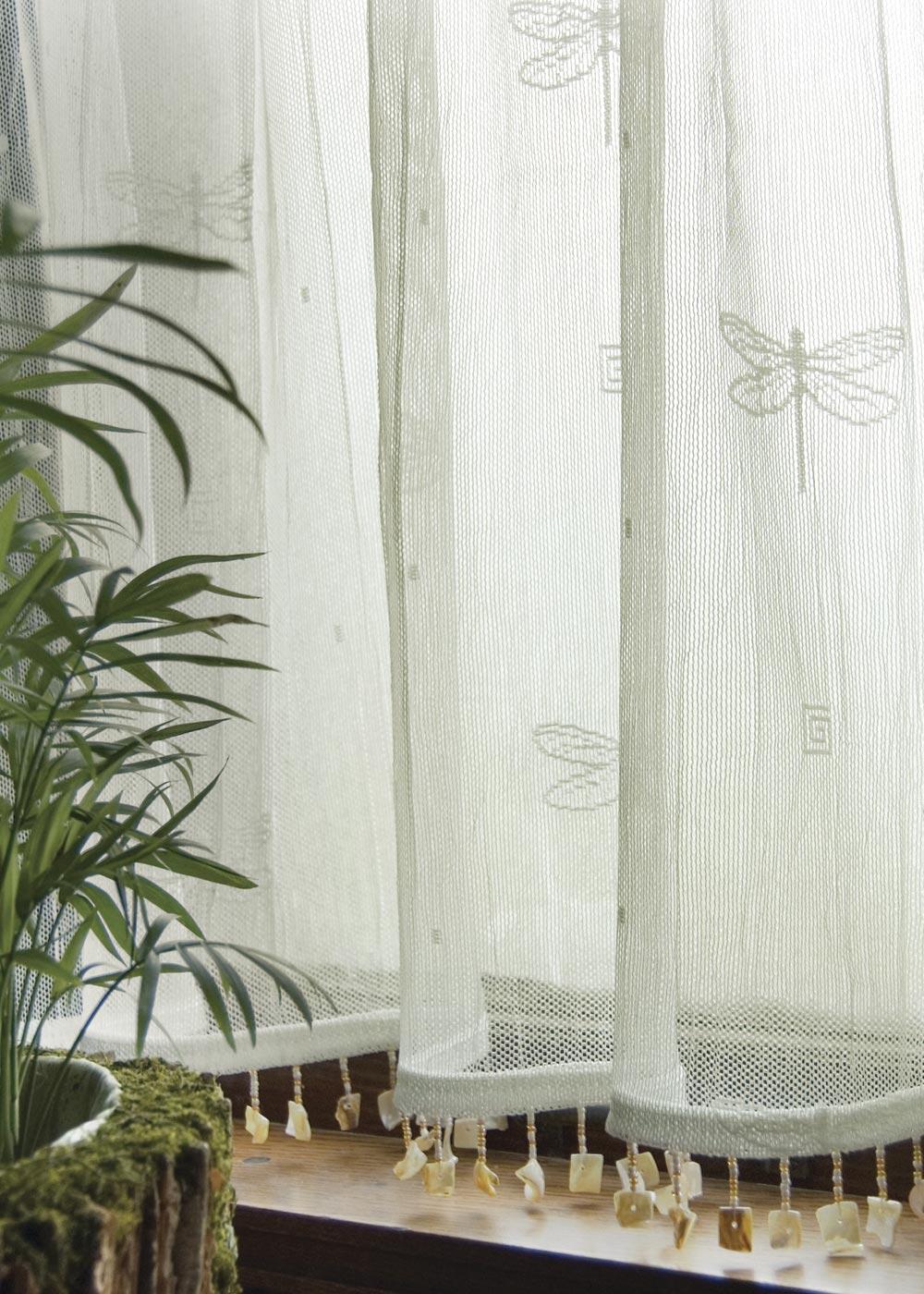 Heritage Lace Curtains | Dragonfly Valance with Trim