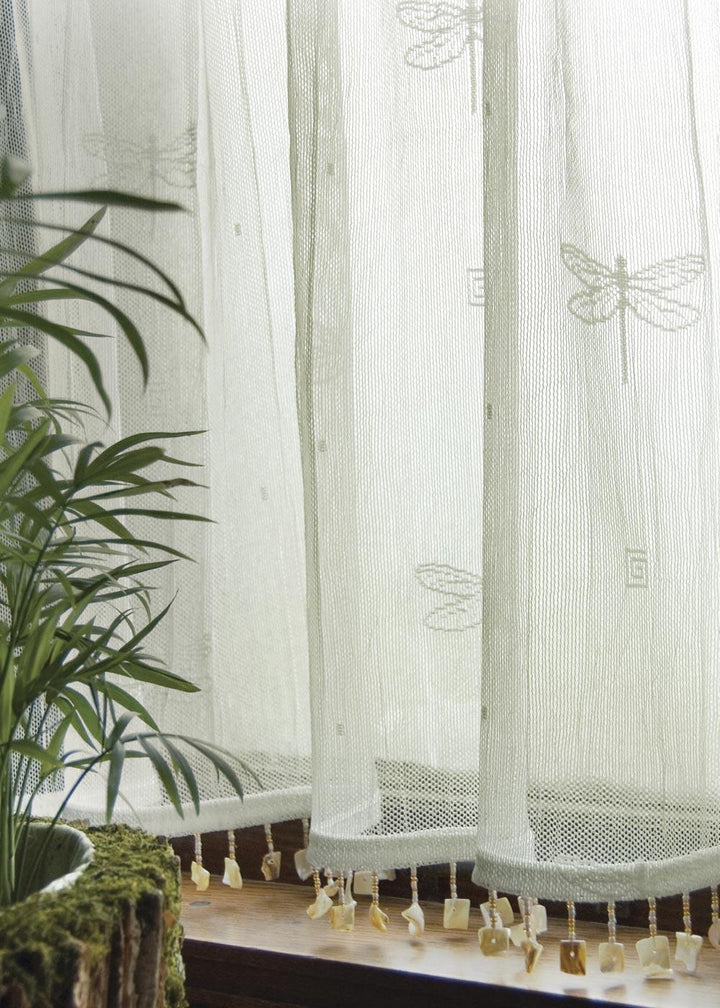Heritage Lace Curtains | Dragonfly Valance with Trim