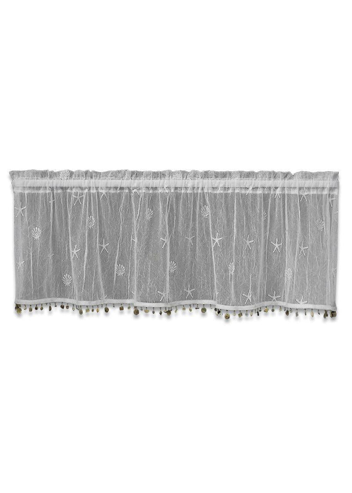 Heritage Lace Curtains | Sand Shell Valance with Trim