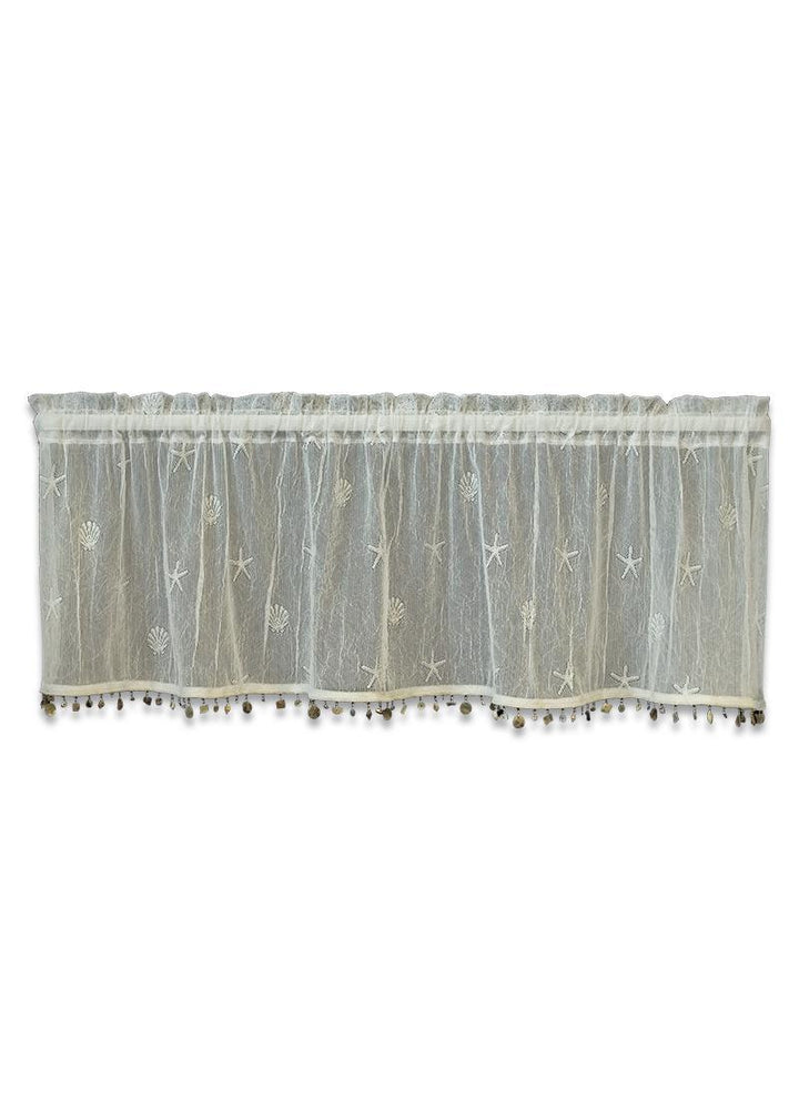 Heritage Lace Curtains | Sand Shell Valance with Trim