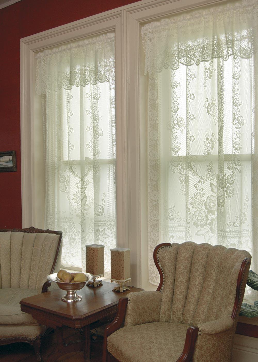 Heritage Lace Curtains | Victorian Rose Valance