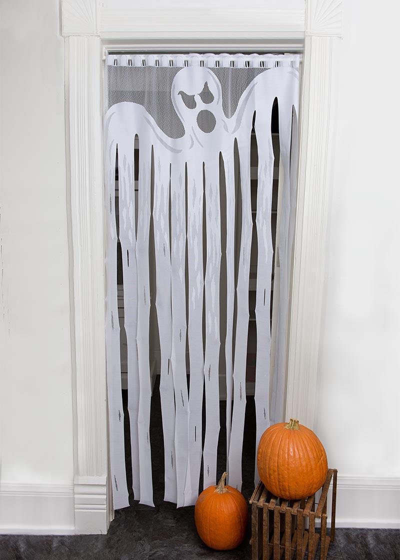 Heritage Lace Halloween Curtain Panel | Ghost Streamer