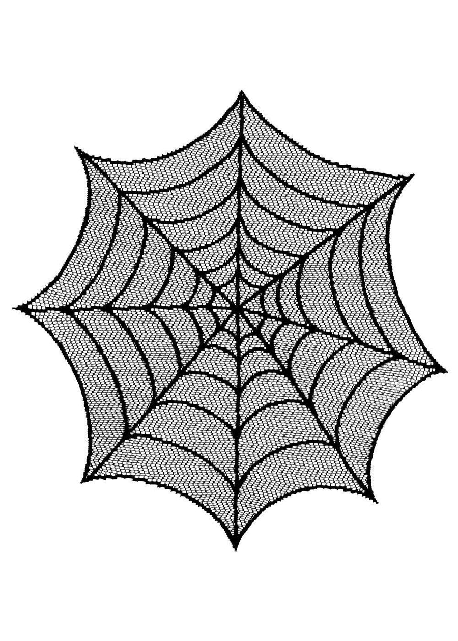 Heritage Lace Halloween Doily | Spider Web 20"