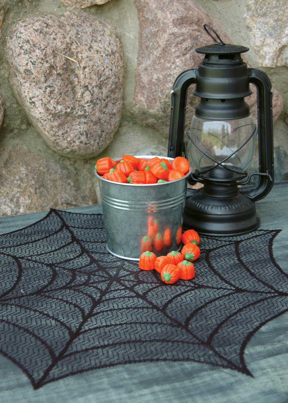 Heritage Lace Halloween Doily | Spider Web 20"