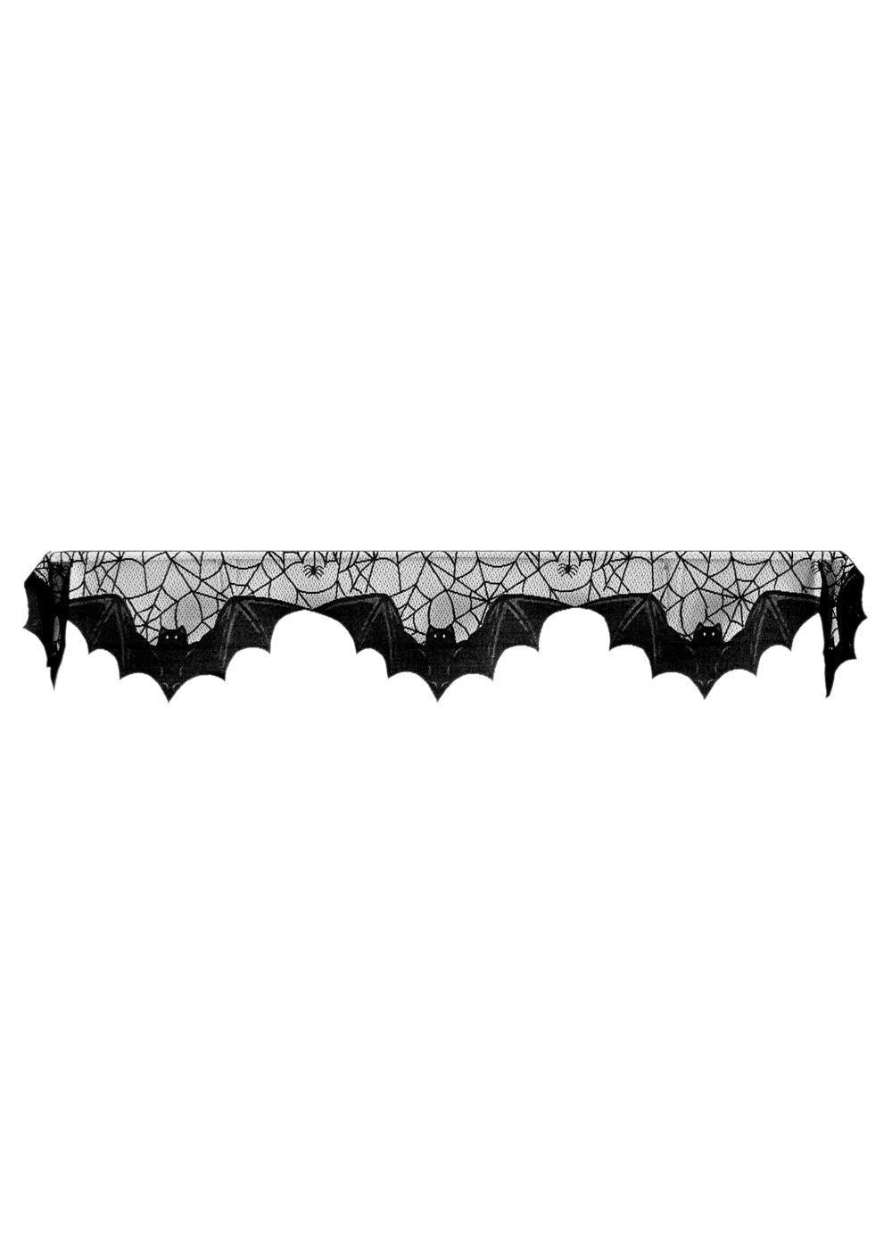 Heritage Lace Halloween Mantle Scarf | Bats!