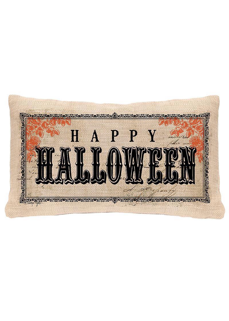 Heritage Lace Halloween Pillow | Vintage Happy Halloween