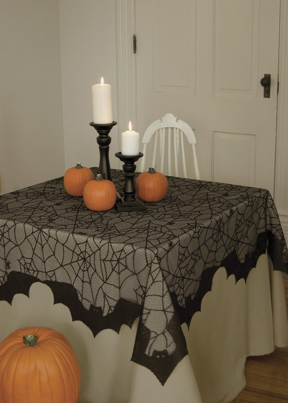 Heritage Lace Halloween Table Topper | Bats!
