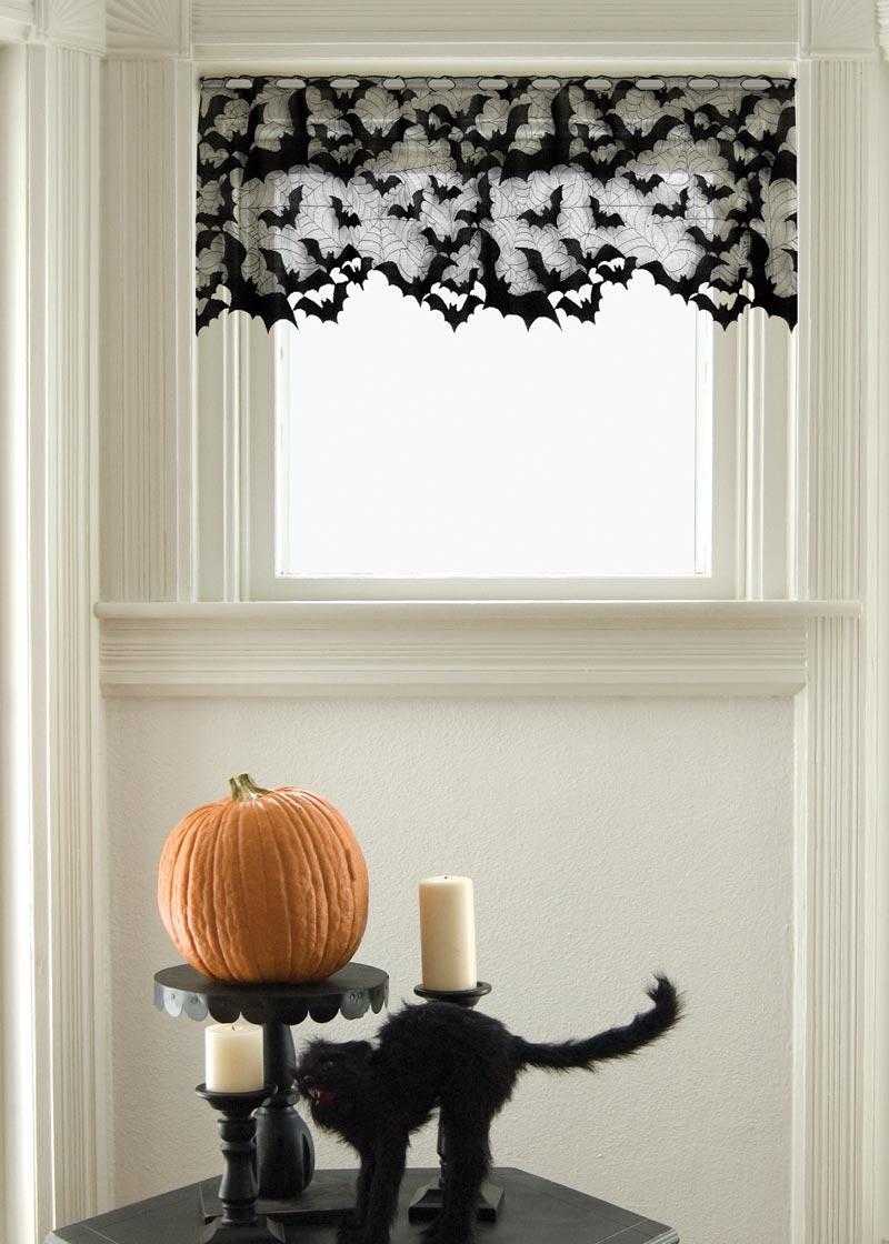 Heritage Lace Halloween Valance | Going Batty