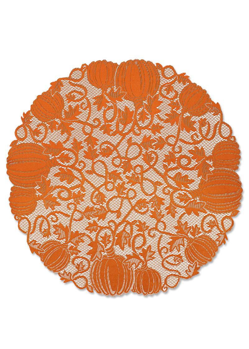 Heritage Lace Harvest Tablecloth | Pumpkin