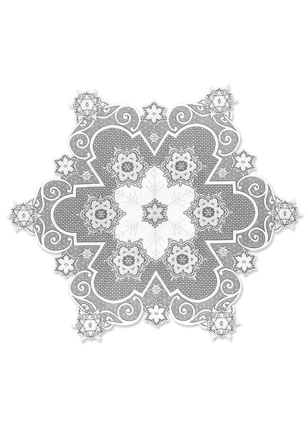 Heritage Lace Round Table Topper | Snowflake