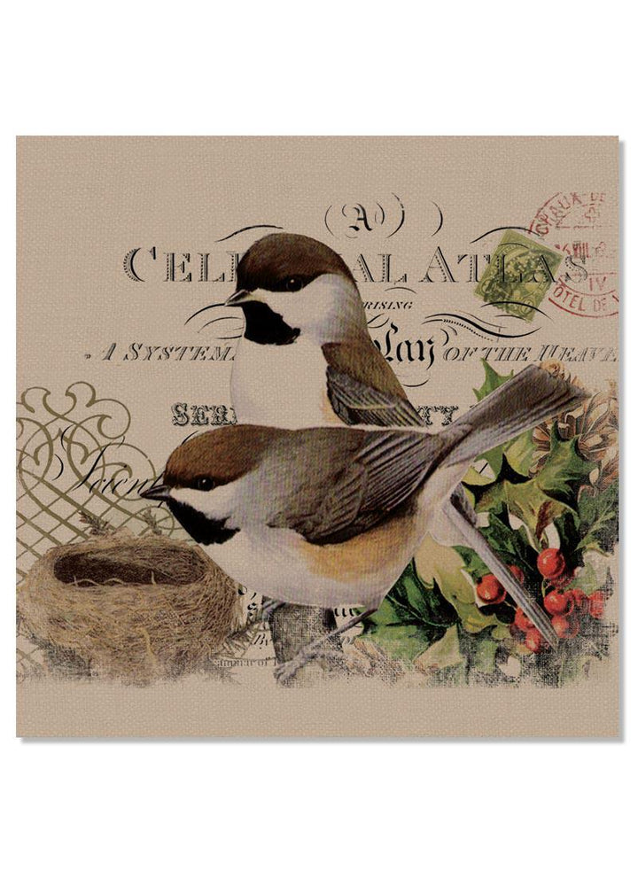 Heritage Lace Wall Art | Winter Garden Chickadees