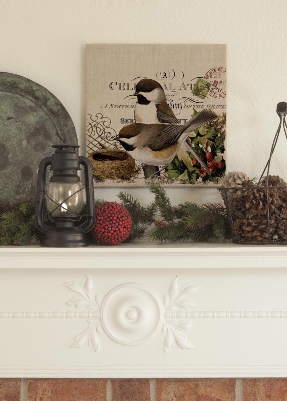 Heritage Lace Wall Art | Winter Garden Chickadees