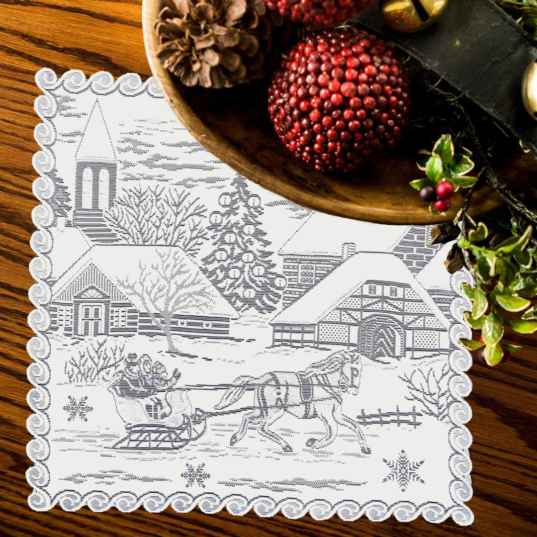 Heritage Lace Winter Doily | Sleigh Ride