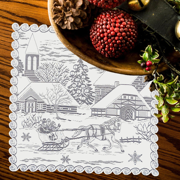 Heritage Lace Winter Doily | Sleigh Ride