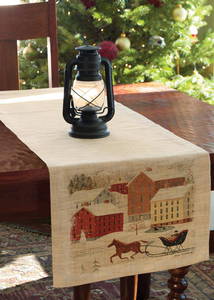 Heritage Lace Winter Table Runner | Sleigh Ride