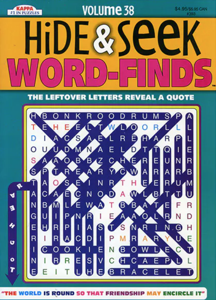 Hide & Seek Word-Finds Volume 38 by Kappa