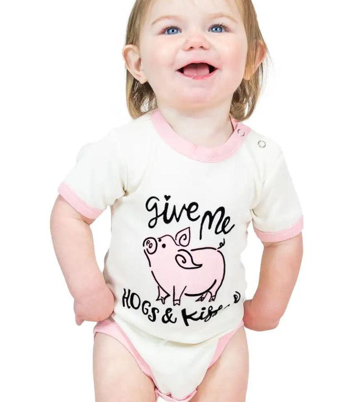 Hogs & Kisses Infant Creeper Onesies