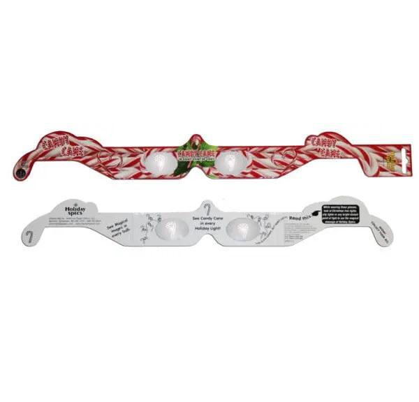 Holiday 3D Light Glasses | Candy Cane