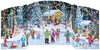 Expandable 18" Advent Calendars w/ Fun Glitter Holiday Pictures Holiday Skaters BB908