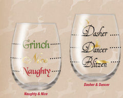 Naughty Nice Stemless Wine Glass