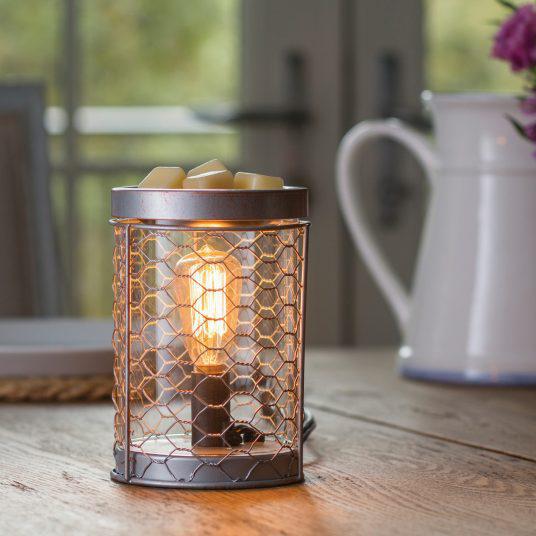 Illumination Fragrance Warmer | Chicken Wire Edison Bulb