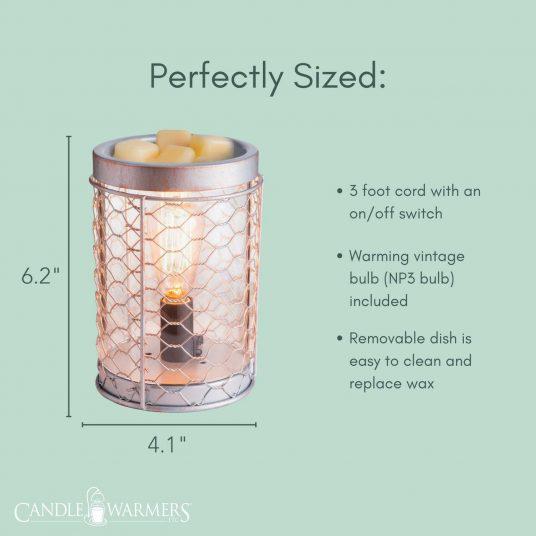 Illumination Fragrance Warmer | Chicken Wire Edison Bulb