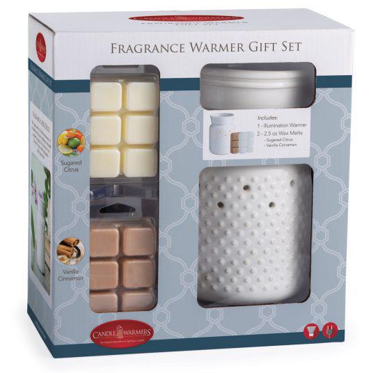 Illumination Fragrance Warmer Gift Set | White Hobnail
