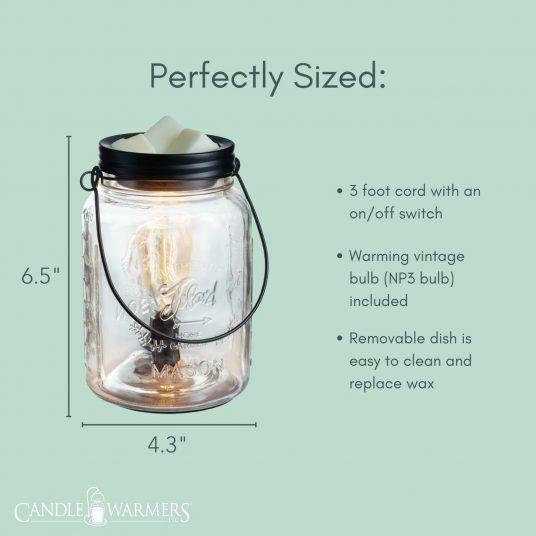 Illumination Fragrance Warmer | Mason Jar Edison Bulb