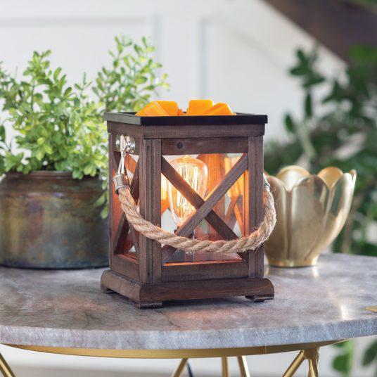 Illumination Fragrance Warmer | Walnut & Rope Vintage Bulb