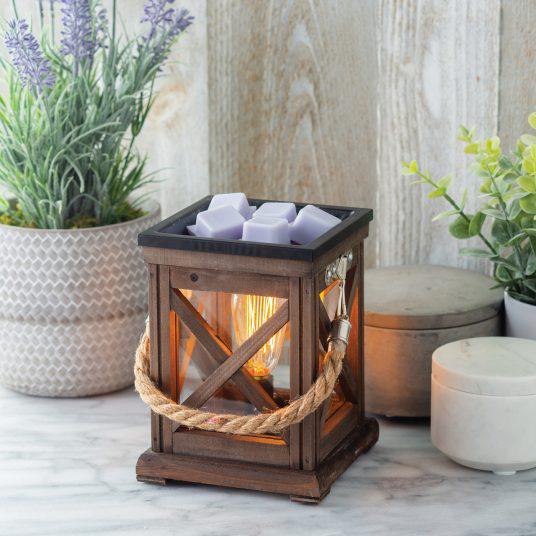 Illumination Fragrance Warmer | Walnut & Rope Vintage Bulb