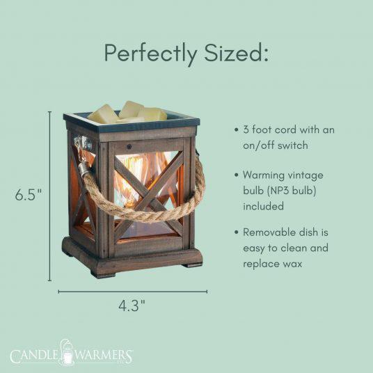 Illumination Fragrance Warmer | Walnut & Rope Vintage Bulb