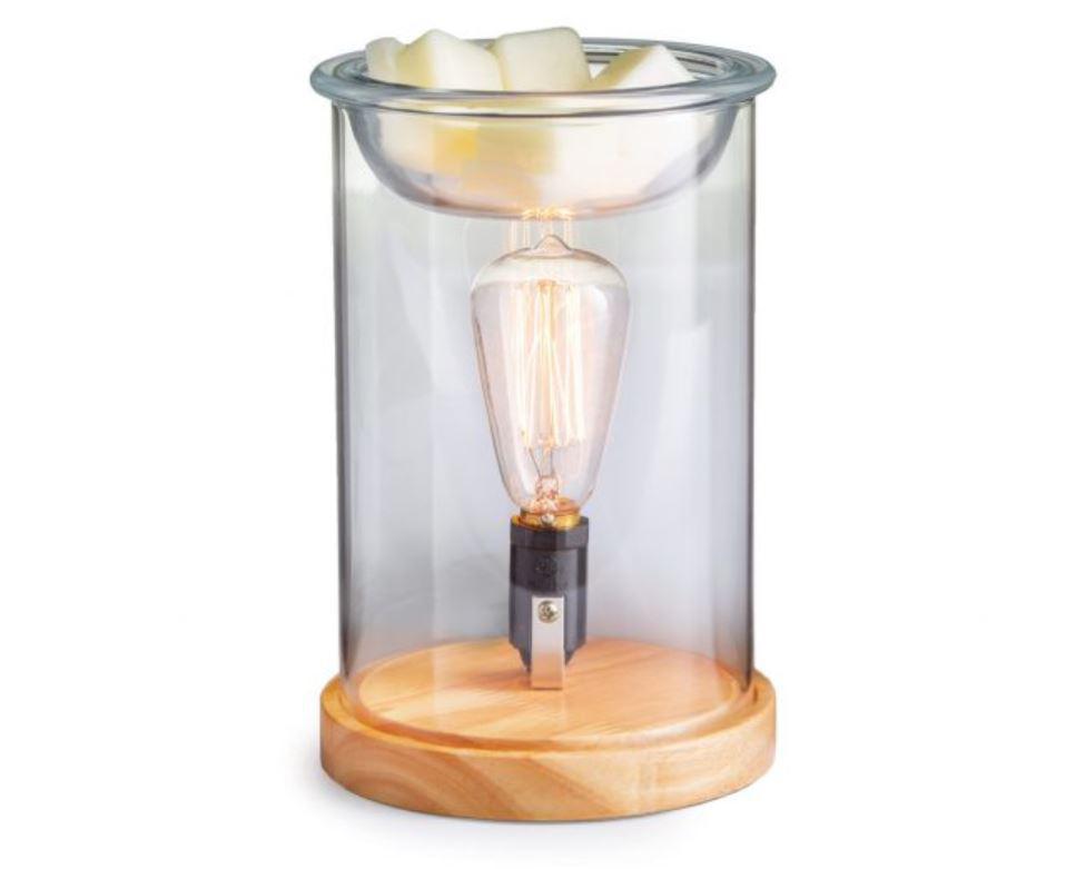 Illumination Fragrance Warmer | Wood and Glass Vintage Bulb
