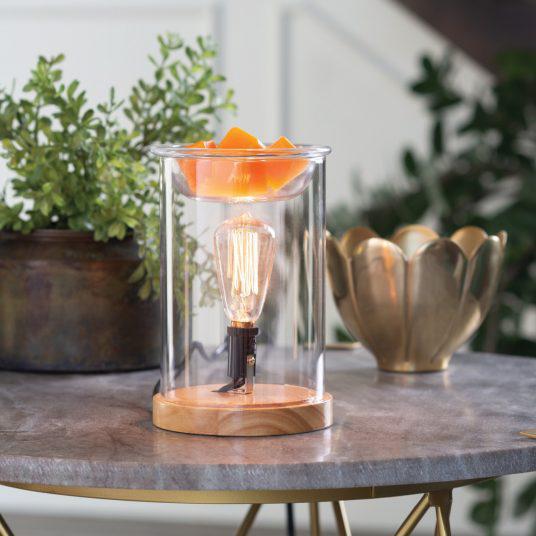 Illumination Fragrance Warmer | Wood and Glass Vintage Bulb