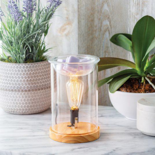 Illumination Fragrance Warmer | Wood and Glass Vintage Bulb