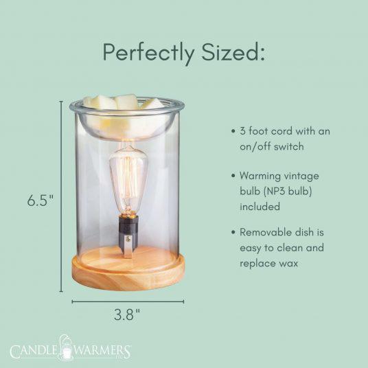 Illumination Fragrance Warmer | Wood and Glass Vintage Bulb