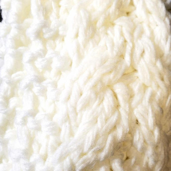 Cable Knit Scarf Ivory