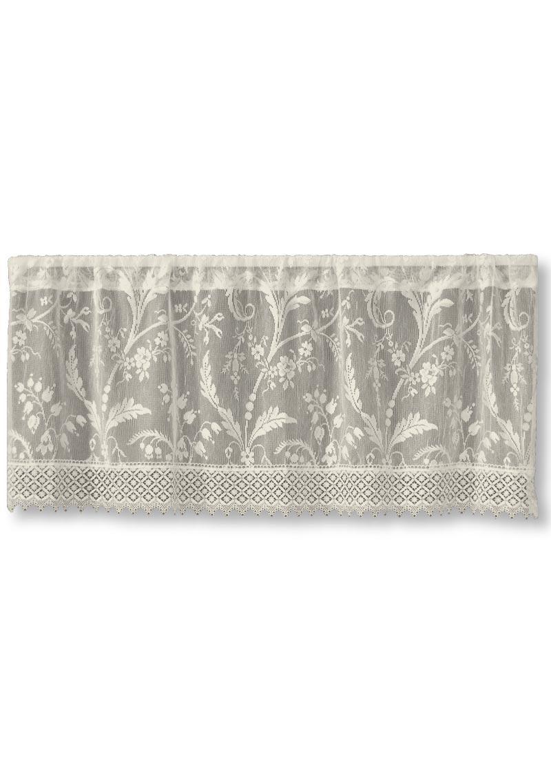 Heritage Lace Curtains | Coventry Valance with Trim Ivory