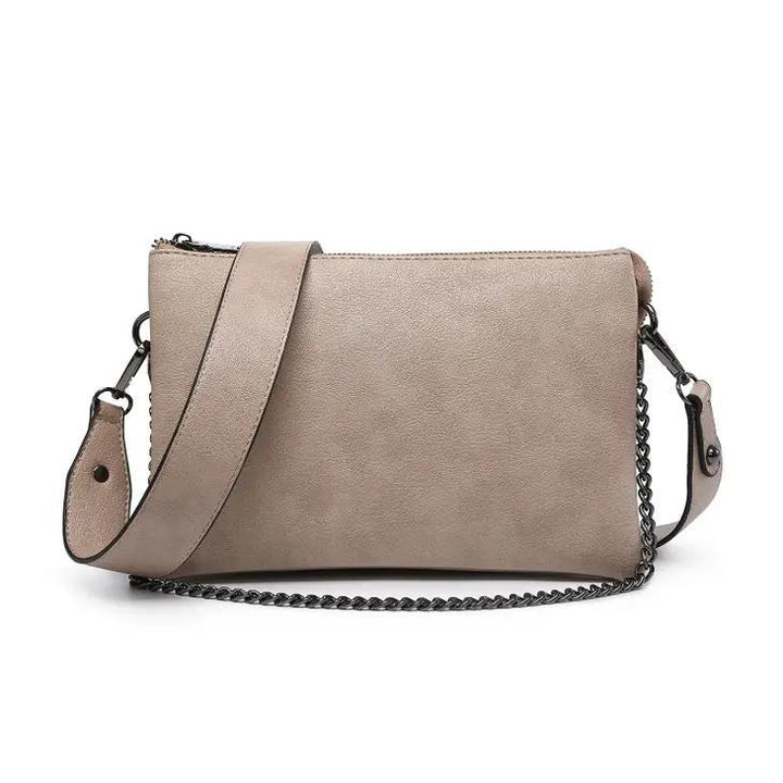 Izzy Crossbody Bag with Chain Strap | Beige