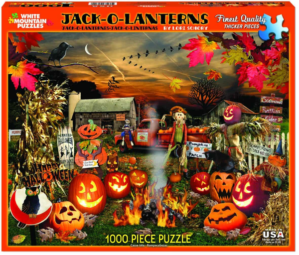 Jack-O-Lanterns 1000 Piece Jigsaw Puzzle by White Mountain Puzzle