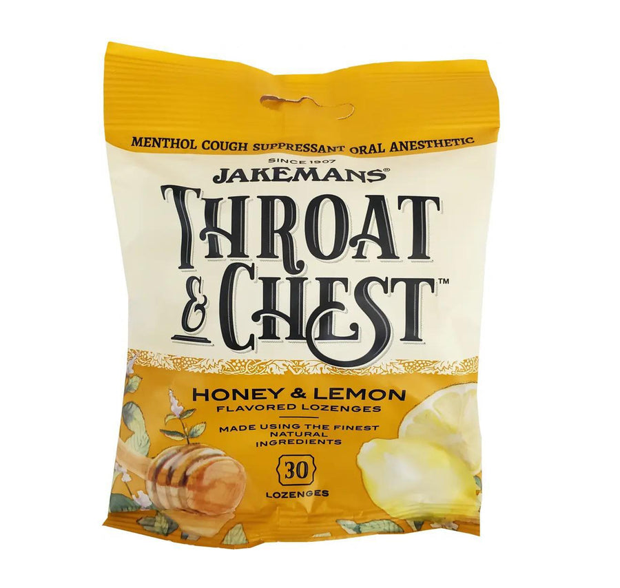 Jakemans Throat & Chest Lozenges | Honey & Lemon