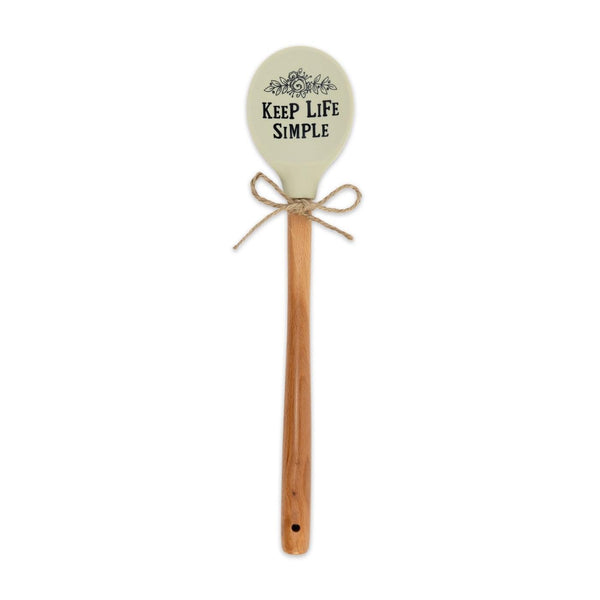 Keep Life Simple Silicone Head Wooden Spoon