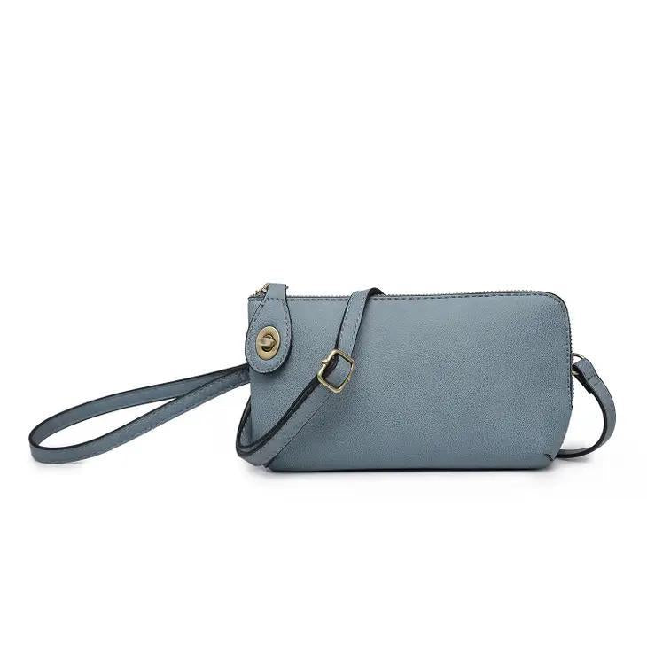 Kendall Crossbody Wristlet with Twist Lock Closure | Capri Blue