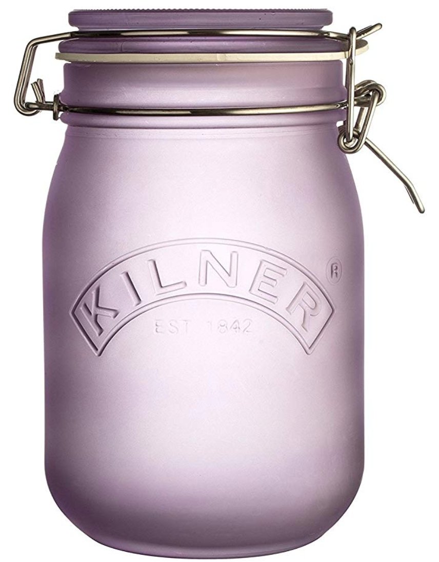 Kilner White Frosted Clip Top Jar, 1L