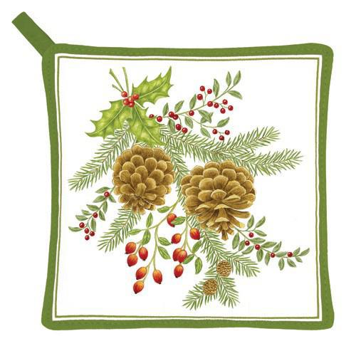 Kitchen Potholder | Holiday Pinecones