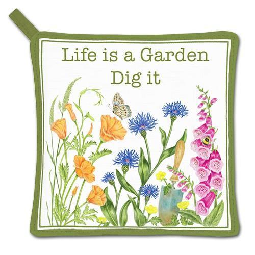 Kitchen Potholder Life is a Garden