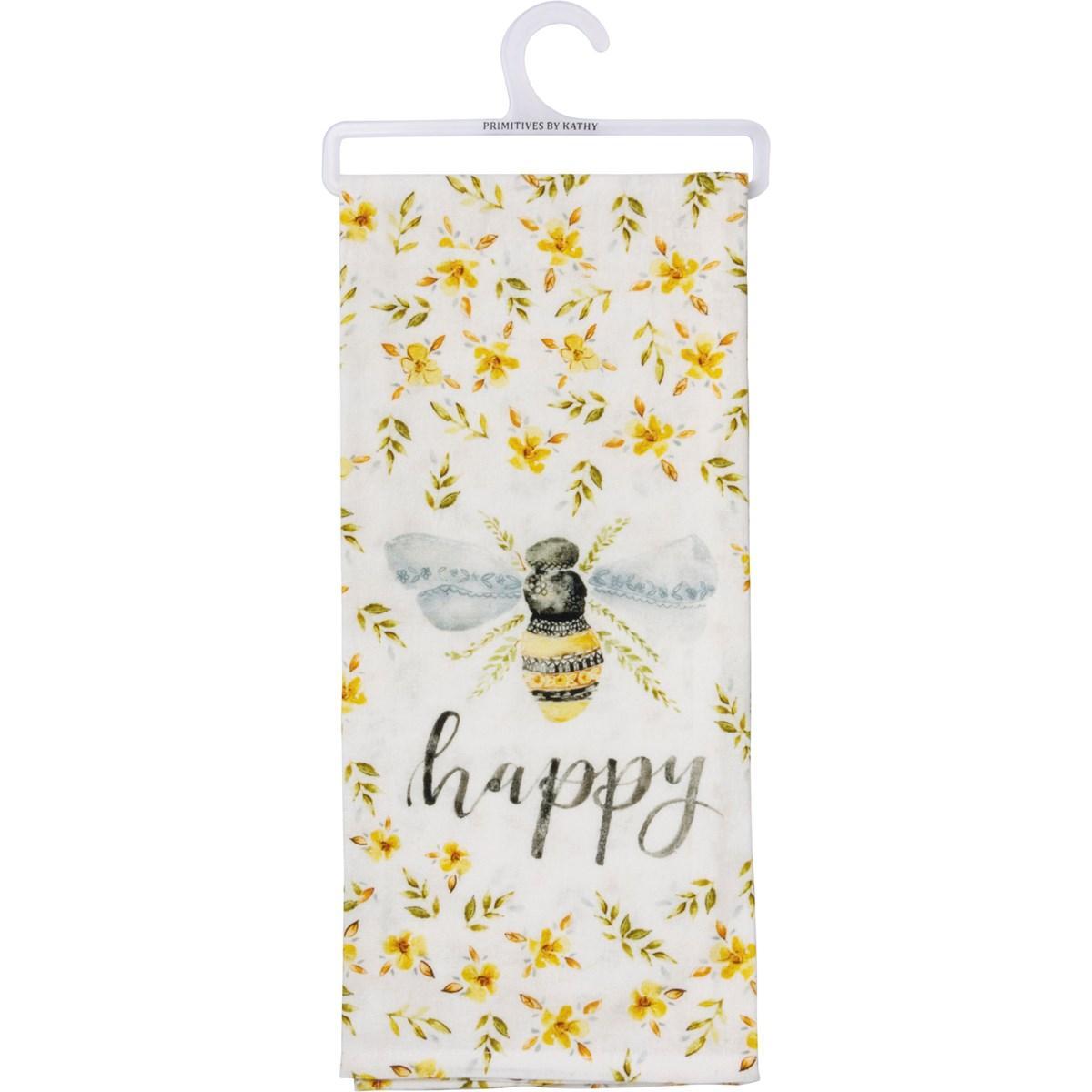 Bee Happy Tea Towel Set, Bumble Bee, Honey Pot, Summer Tea Towel