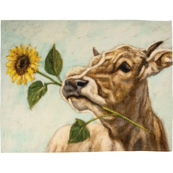 Kitchen Towel | Cow Floral