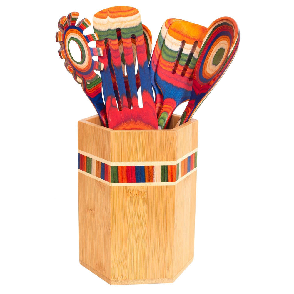 Kitchen Utensil Holder Marrakesh Birched Wood Collection