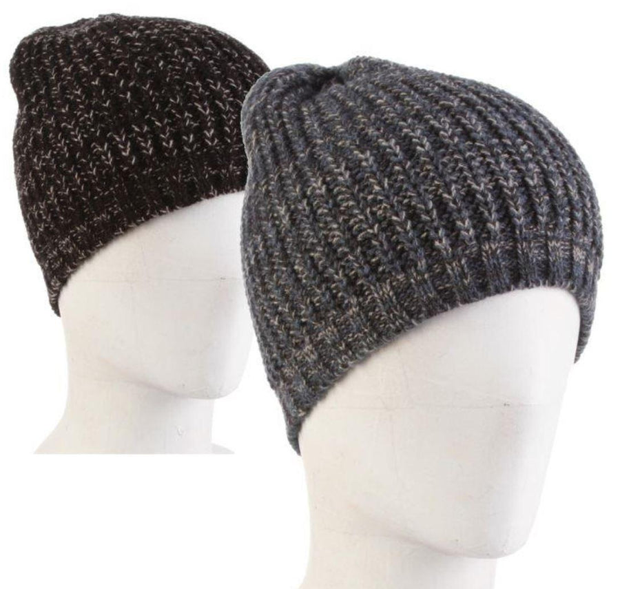 Knit Two-Tone Skully Cap