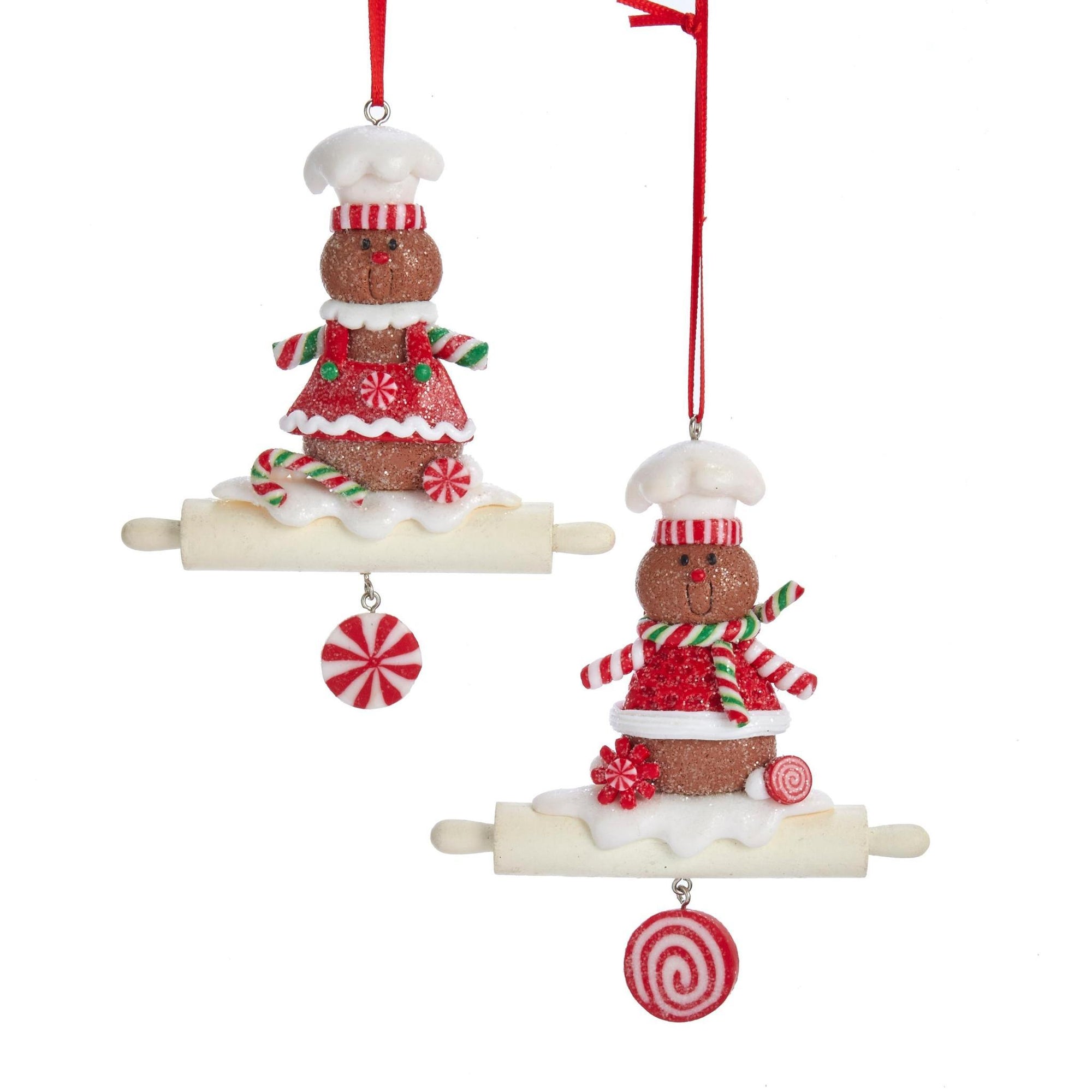 Kurt S. Adler Christmas Ornament Gingerbread with Rolling Pin